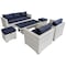 Deko Living Outdoor Wicker Patio Sofa & Ottoman Set with Adjustable Table Height COP30010 - alternate 7